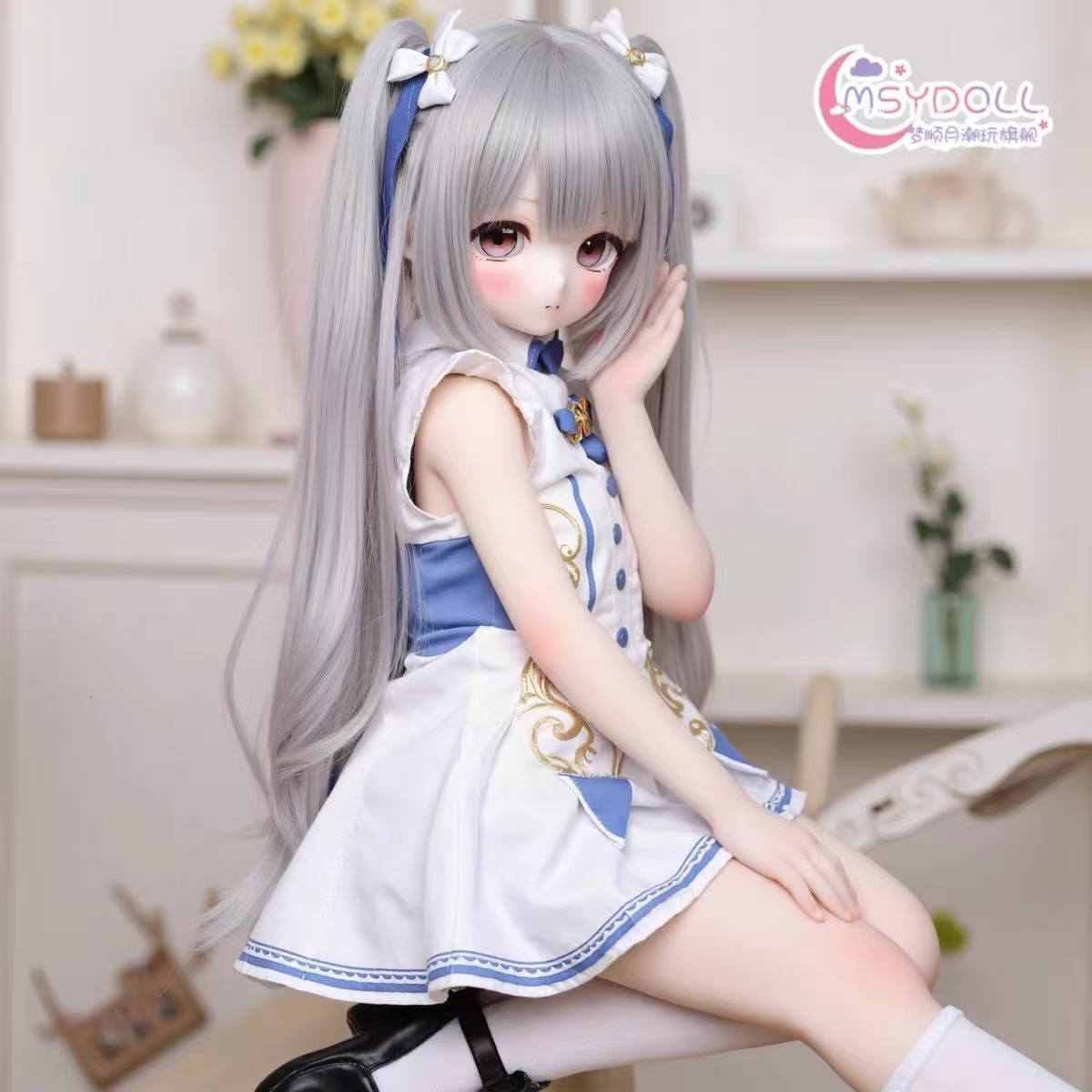 夢順月正規版魔族ねこ人形 BJD ドール アニメ二次元風等身大フィギュア シリコン実体 90cm