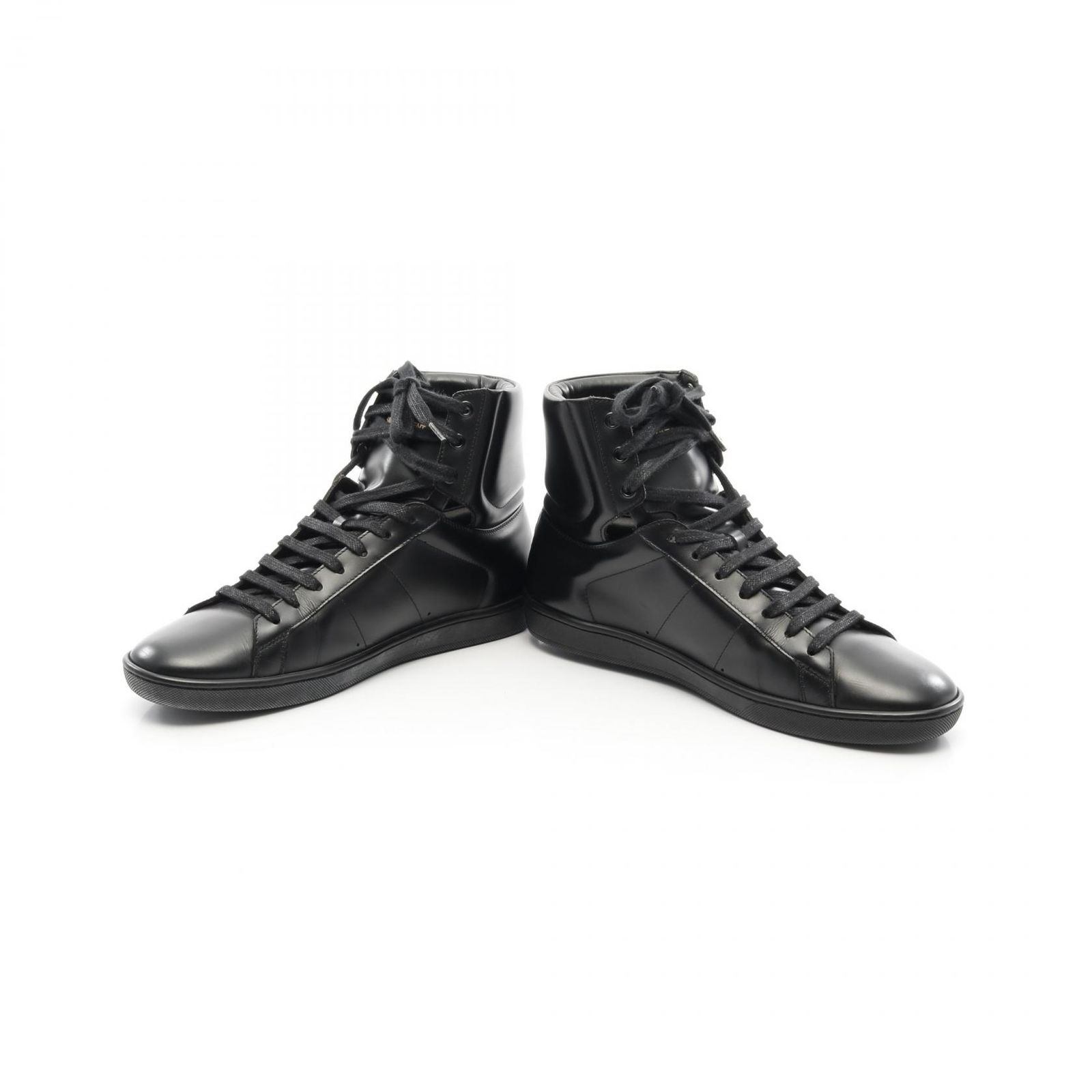 SAINT LAURENT ブラックレザー スニーカー SAINT LAURENT サンローラン スニーカー メンズ ブラック ロー