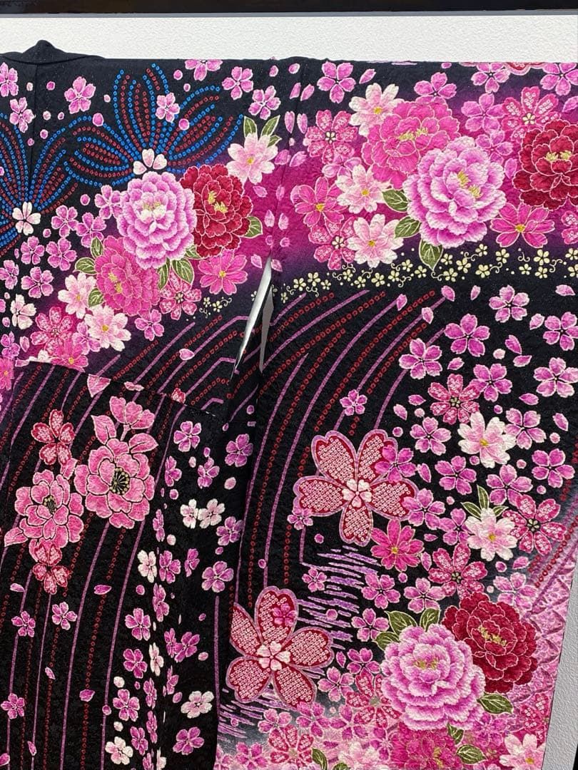 振袖 豪華 金通し 刺繍 相良刺繍 金彩 紋意匠 身丈170cm 撥水加工済 