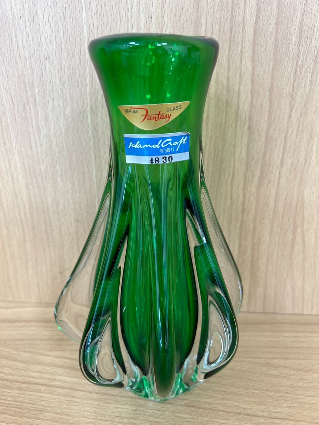NARUMI Fantasy Glass ナルミ グリーンガラス 花瓶 花器 - メルカリ