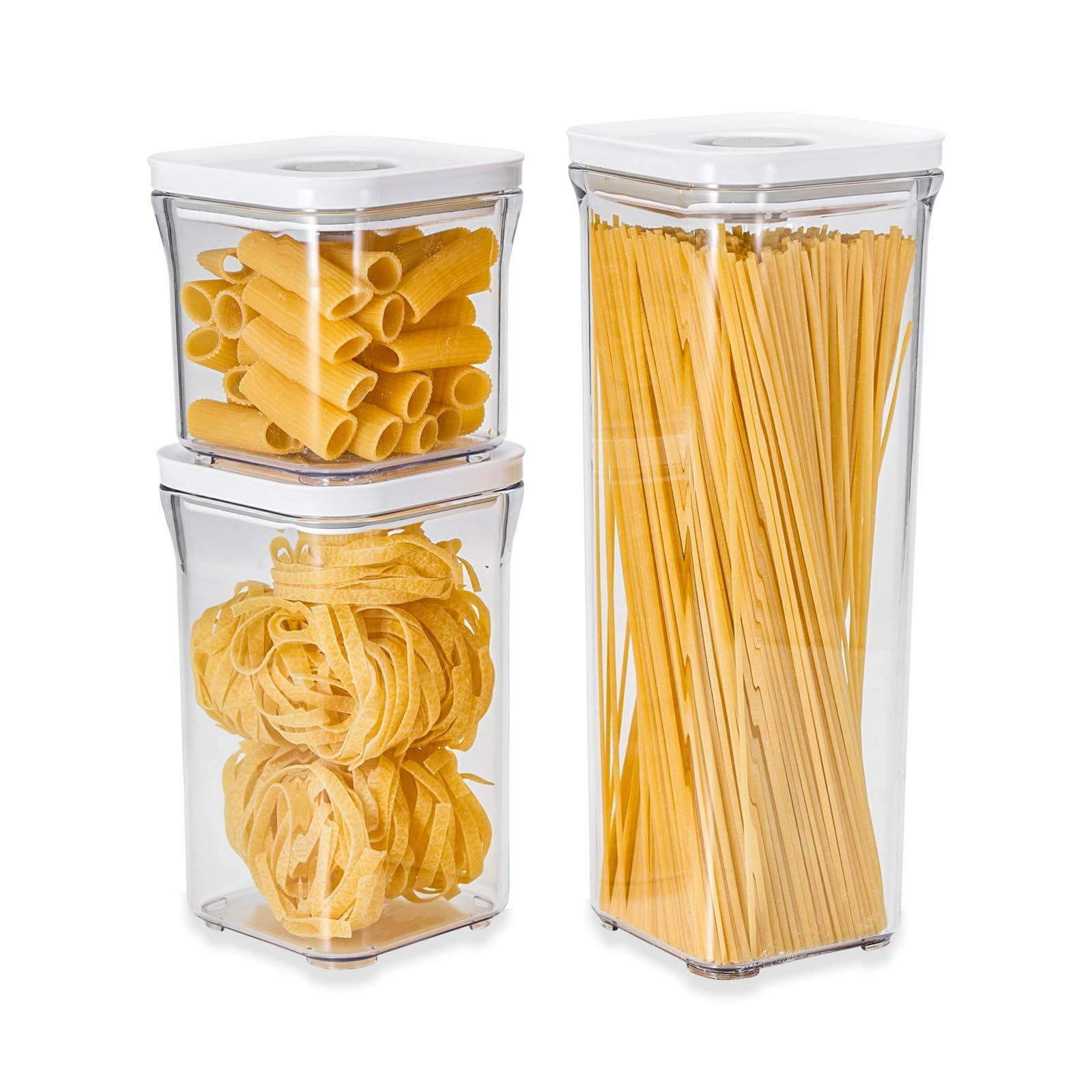 新着商品 電子レンジ対応 OT-B - 食器洗い機|冷凍庫 BPAフリー 3P 真空シールストレージ 漏れ防止 特許取得済みの二重シリコンライニング SET バルブで便利開閉 正方形3サイズセット 真空保存容器 VAKUEN