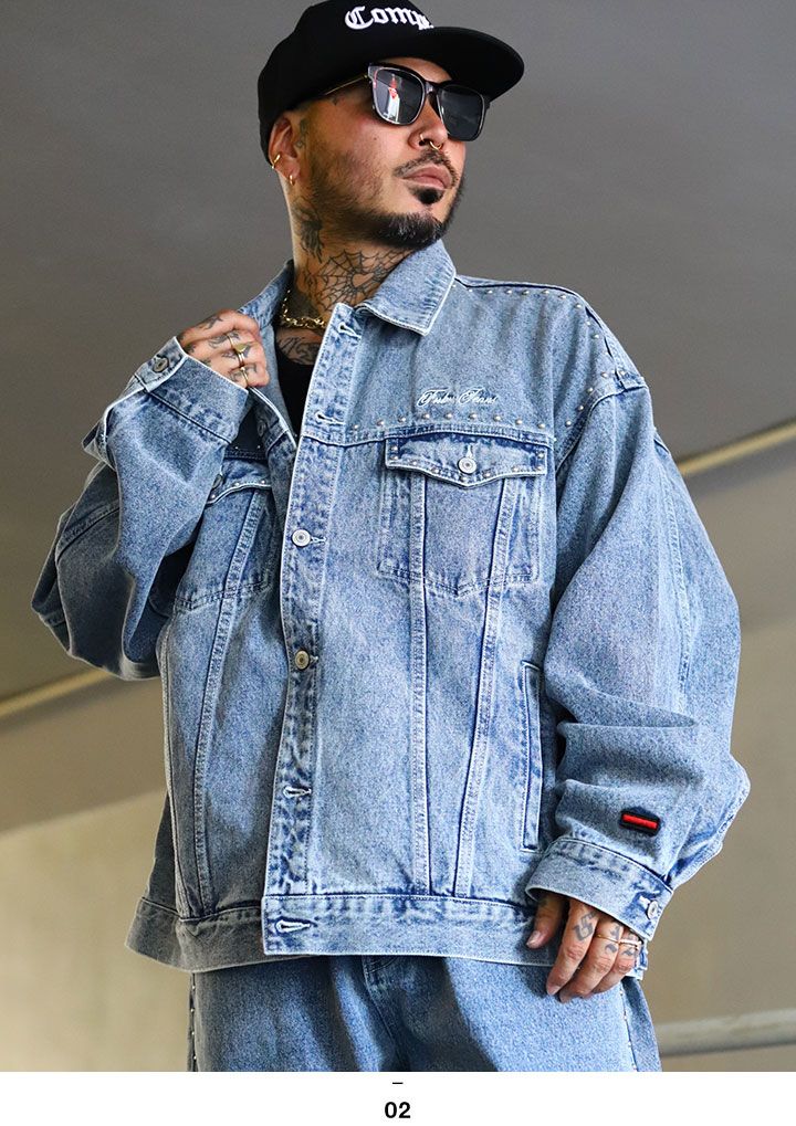 FUBU アウター 長袖 Gジャン デニムジャケット ブルゾン メンズ 春秋冬
