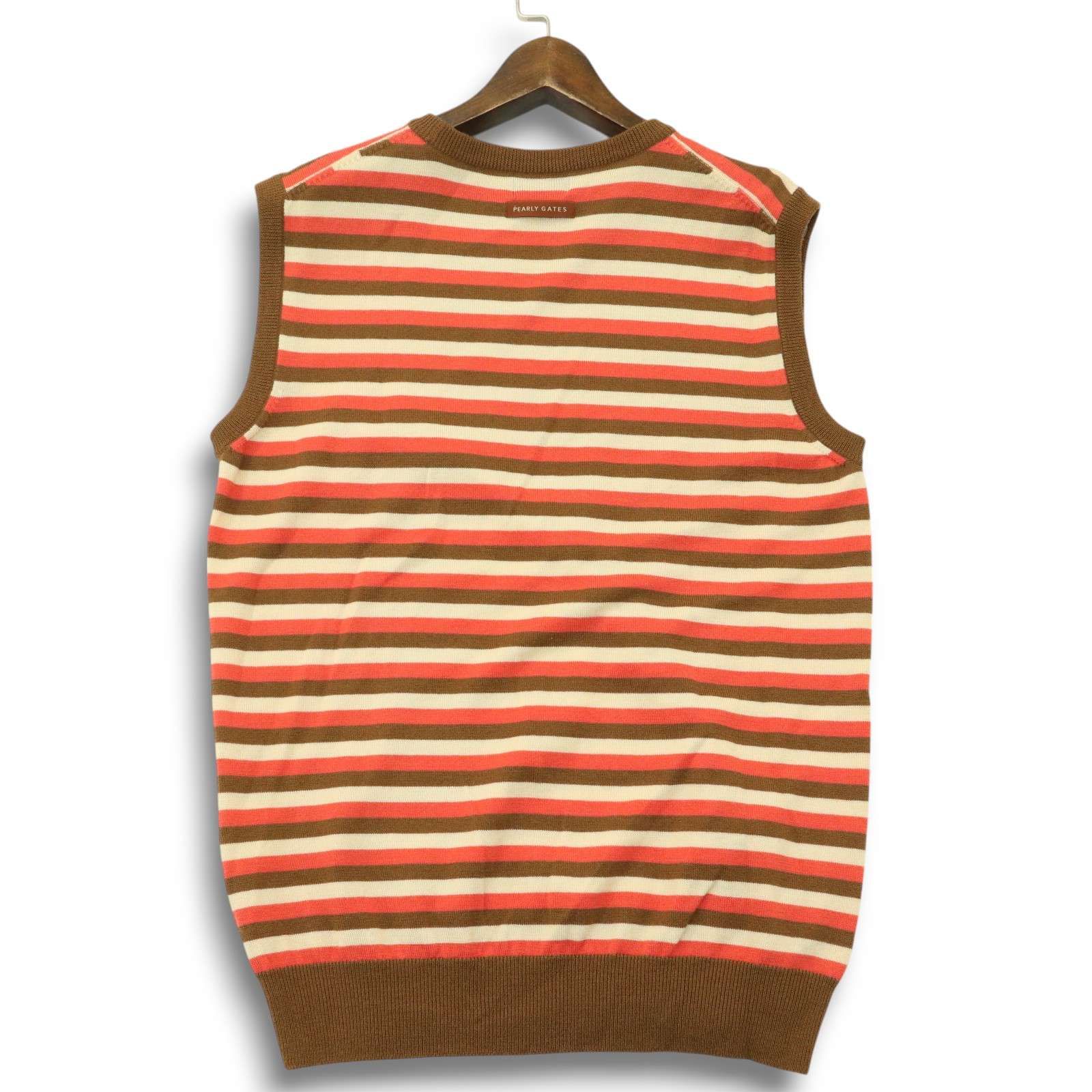 PEARLY GATES パーリーゲイツ ゴルフ 秋冬 ウール100％☆ ボーダー柄