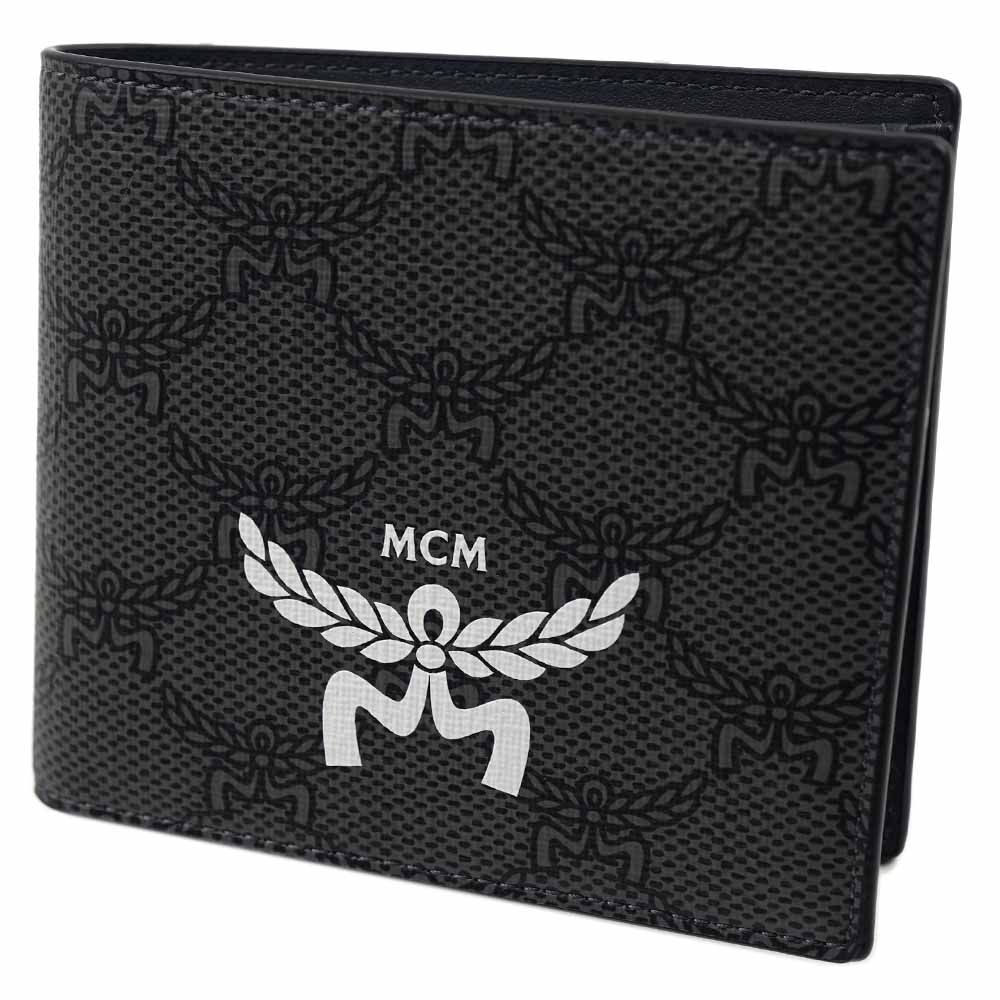 エムシーエム 財布 二つ折り財布 メンズ レディース ユニセックス グレー×ブラック MCM MXSESAC01-ED001