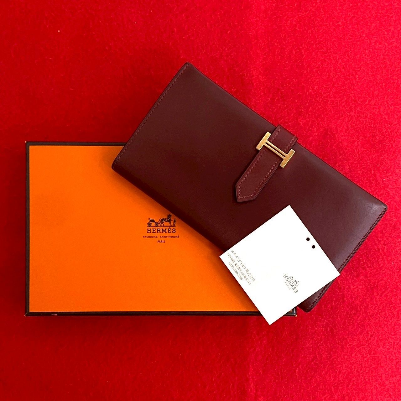 極 美品 箱付き □E 刻印 HERMES エルメス ベアン ボックス