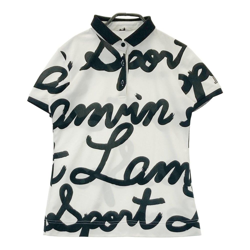LANVIN SPORT ポロシャツ サイズ38 ホワイト LANVIN SPORT ポロシャツ 総柄 サイズ38