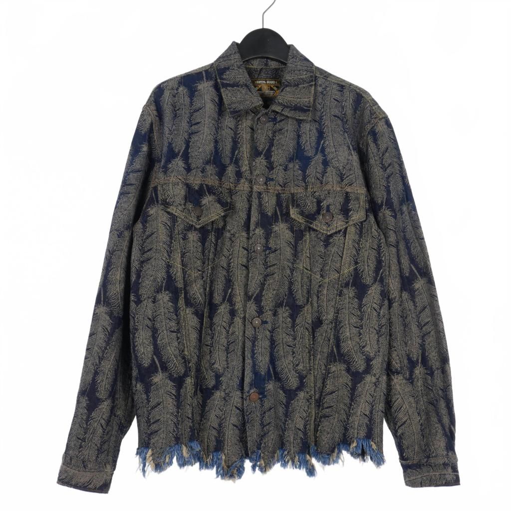 キャピタル kapital 12oz Magpie Denim 3rd Jaket ジャガード デニムジャケット ブルゾン 3 インディゴ K2403LJ018