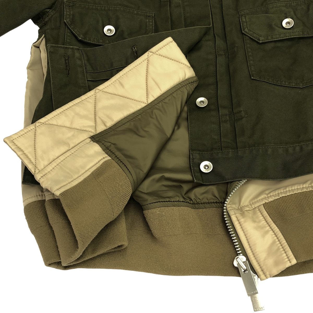 sacai サカイ 22SS Denim x Nylon Twill Mix Blouson ナイロンツイル