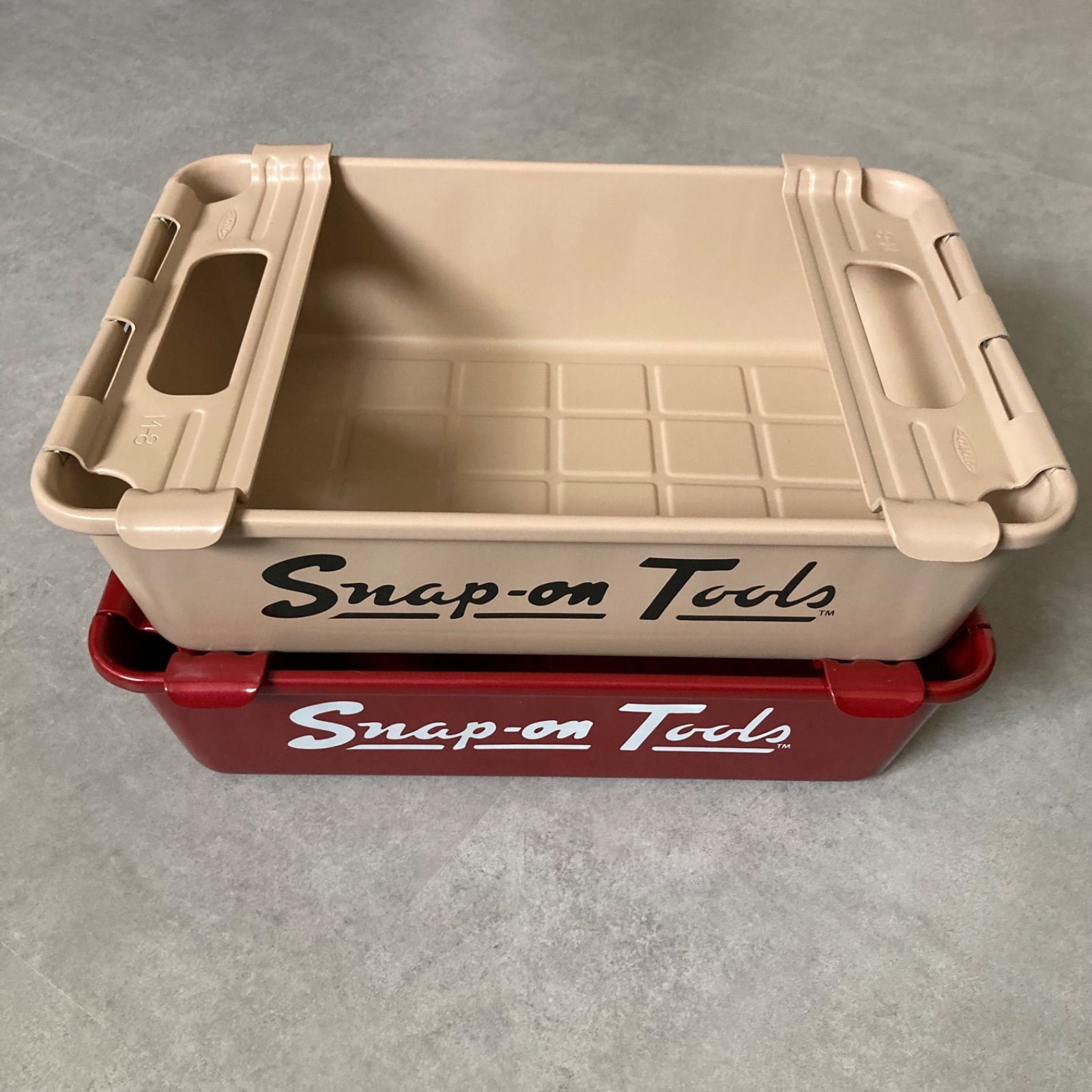 赤字超特価，人気 Snap-on スナップオン × 東洋スチール スチール製スタッキングコンテナボックス