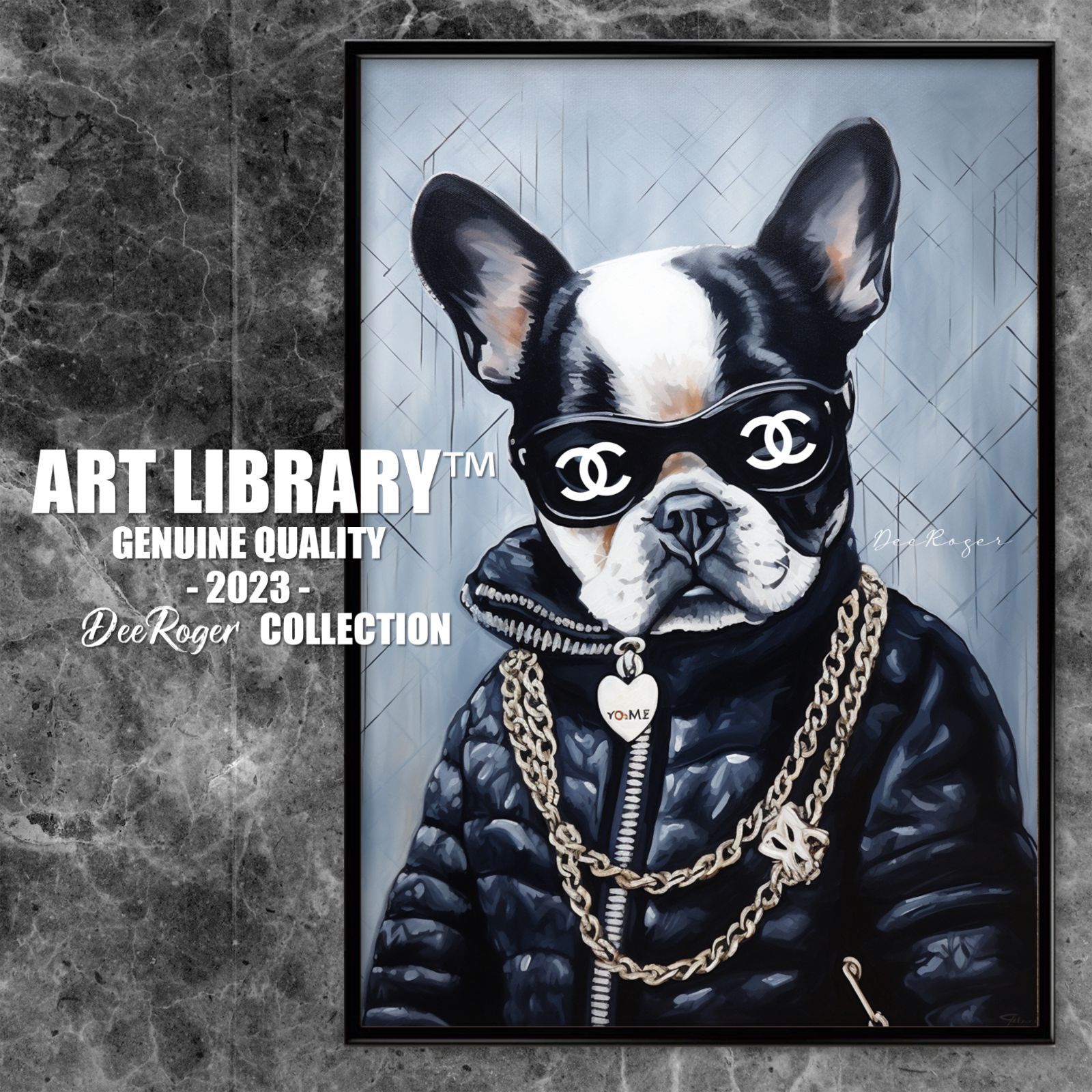 CHANEL Dog Art 額付き ドッグ アートポスター インスタグラマー