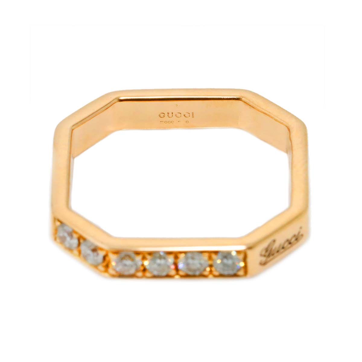 GUCCI k18 オクタゴナルリング　ダイヤモンド GUCCI グッチ オクタゴナル ダイヤモンド リング 指輪 12.5号 18