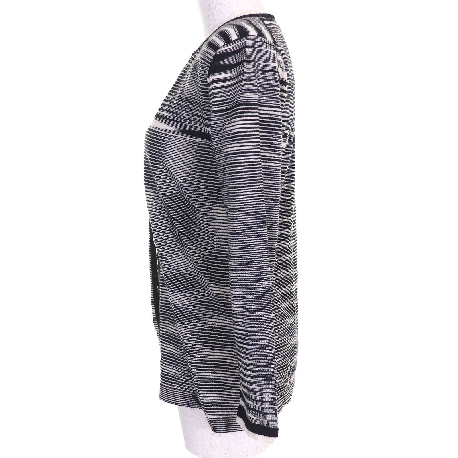 極美品△Missoni ミッソーニ ウール100％ マルチボーダー ニット