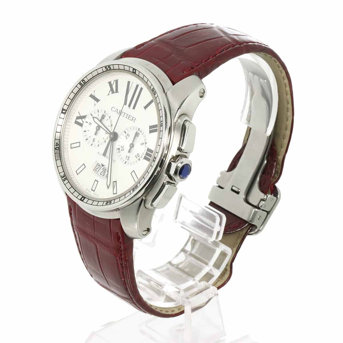 カルティエ Cartier カリブル ドゥ カルティエ クロノグラフ W7100046 メンズ 腕時計 デイト 自動巻き Calibre de Cartier 90298942