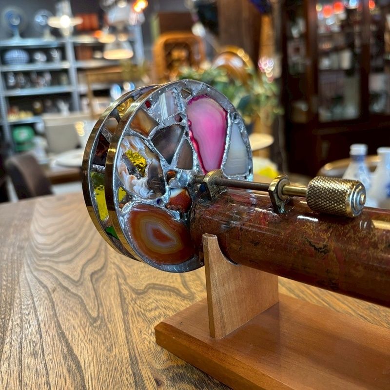 西洋アンティーク 万華鏡 カレイドスコープ レトロ 木製 置物