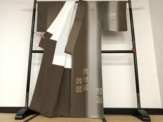 平和屋着物○訪問着 箔散らし文 竹屋町刺繍 暈し染め 金彩 正絹 逸品