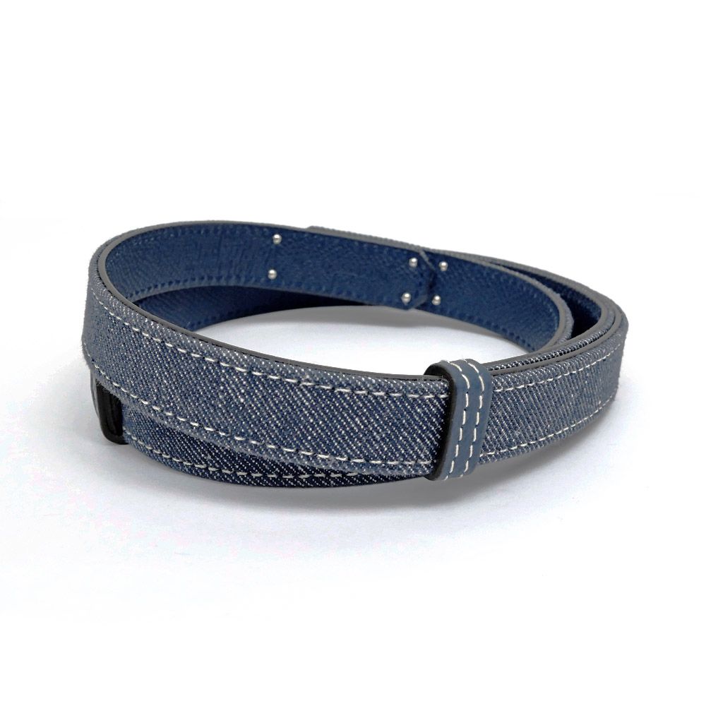 名東】エルメス ケリーベルト18 デニム エプソン ブルー系 シルバー