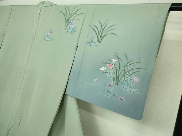 平和屋着物▽十日町友禅作家 関口遼一 訪問着 単衣 童子遊び 暈し染め