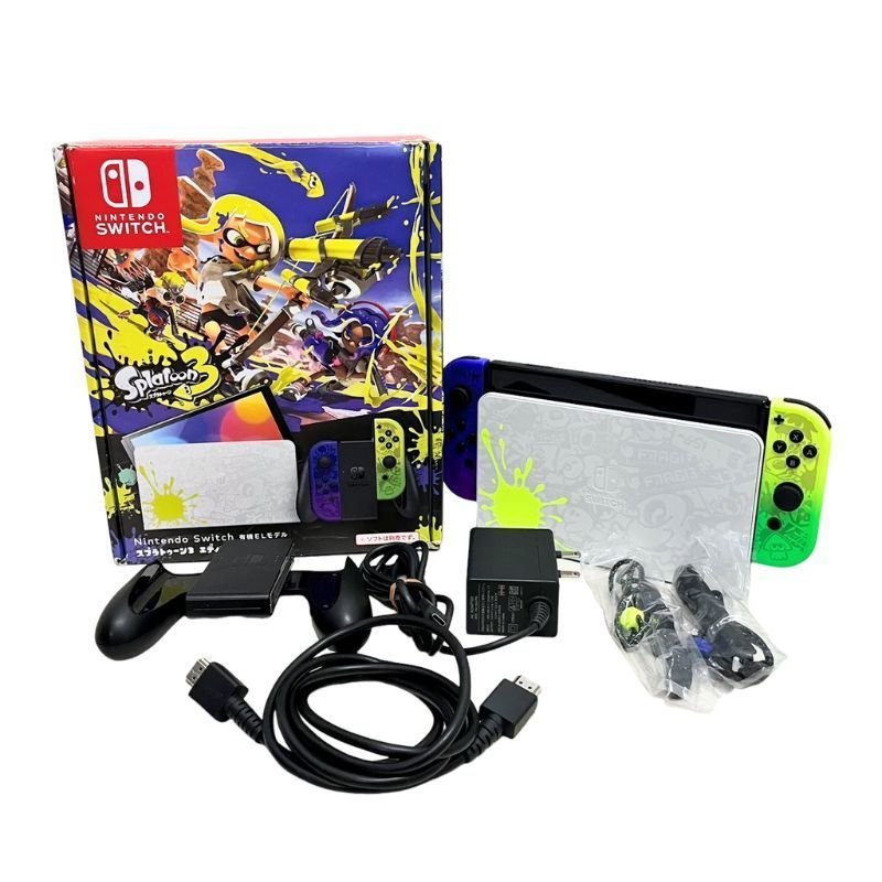 Nintendo 任天堂 Switch 有機EL スプラトゥーン3エディション HEG-S-KCAAA ゲーム機本体 パープル|イエロー 動作 済 22509R9