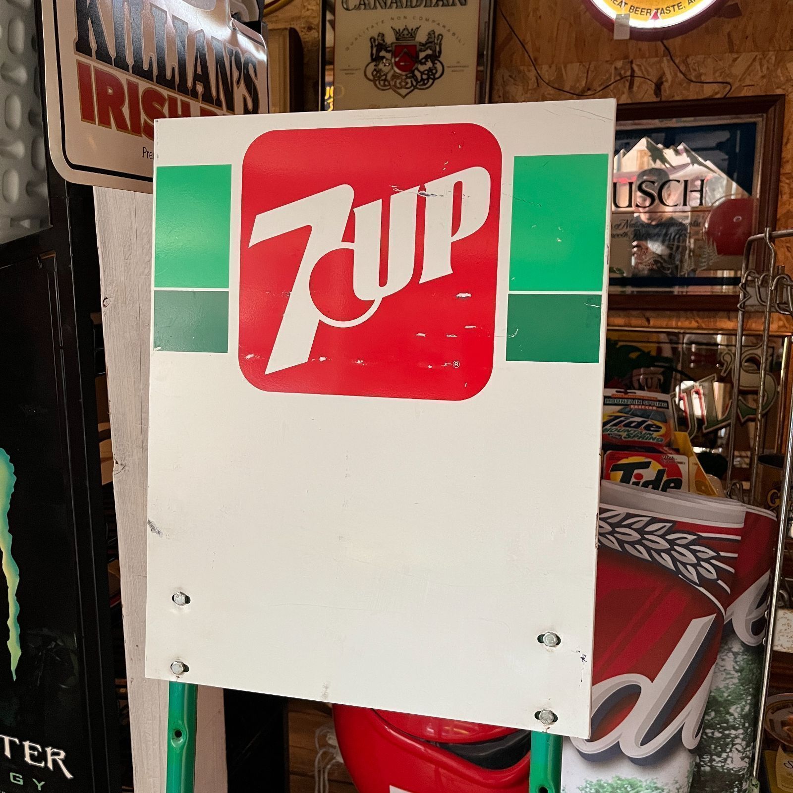 【キャリーカート】80s "7up (セブンアップ) ディスプレイ 販促品 " アドバタイジング ビンテージ キャリーカート 店舗什器