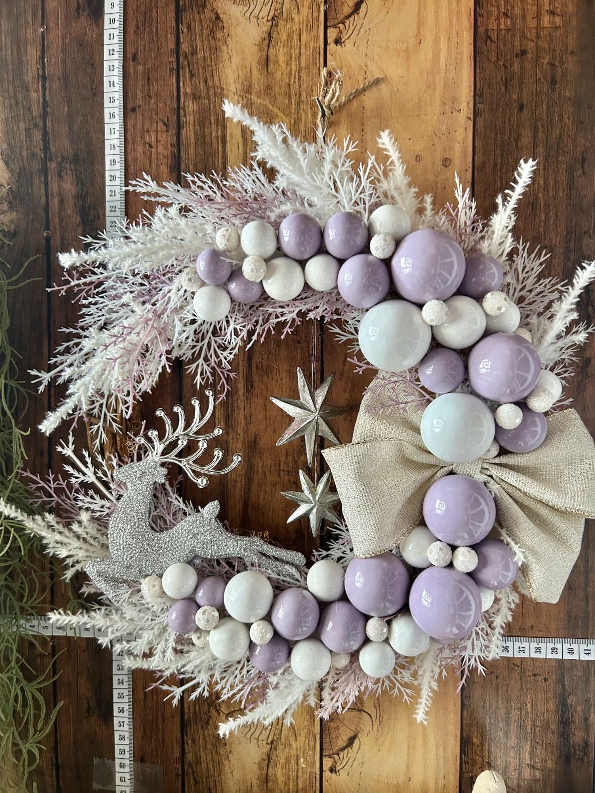 レースのリース.。o○三日月リース アンティーク風リース エクリュ～ホワイト レースのリース.。o○三日月リース アンティーク風リース