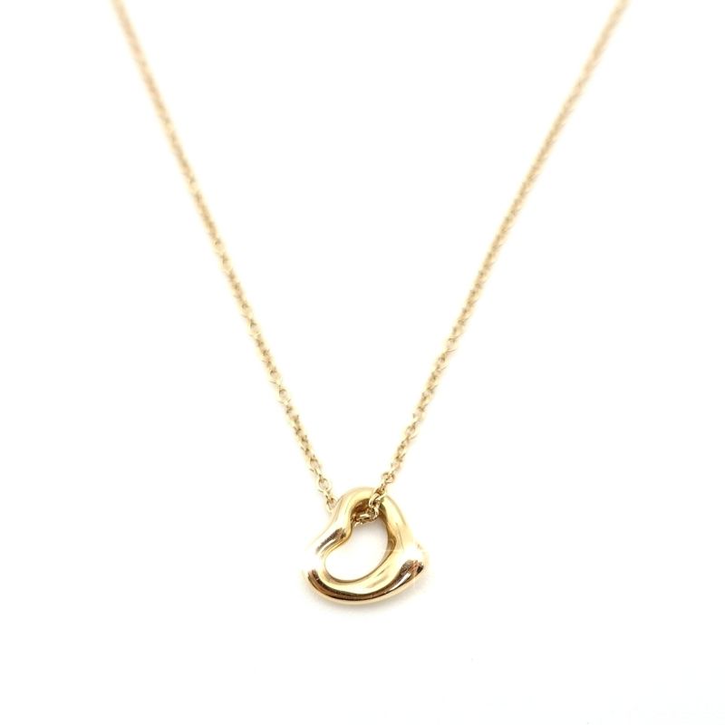 ティファニー Tiffany&Co. ネックレス ミニオープンハート K18 Au750 