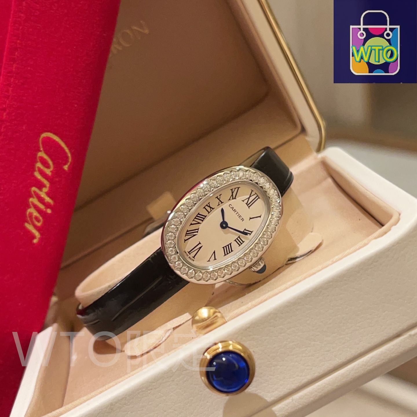 一つの凸円形サファイアを象嵌