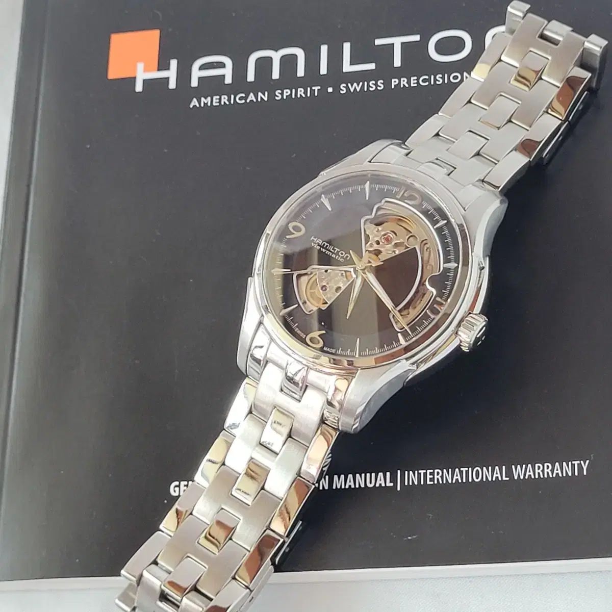 HAMILTON(ハミルトン) ジャズマスター オープンハート 黒文字盤