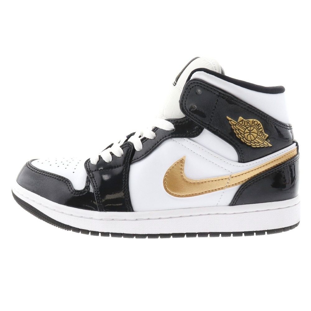 NIKE (ナイキ) AIR JORDAN 1 MID SE 852542-007 エアジョーダン 1 ミッドカットスニーカー ブラック/ゴールド US8.5/26.5cm