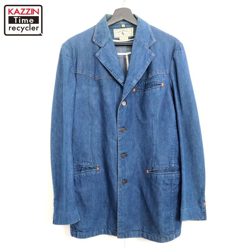 80s RALPH LAUREN ウエスタン デニム テーラードジャケット メンズ Mサイズ相当