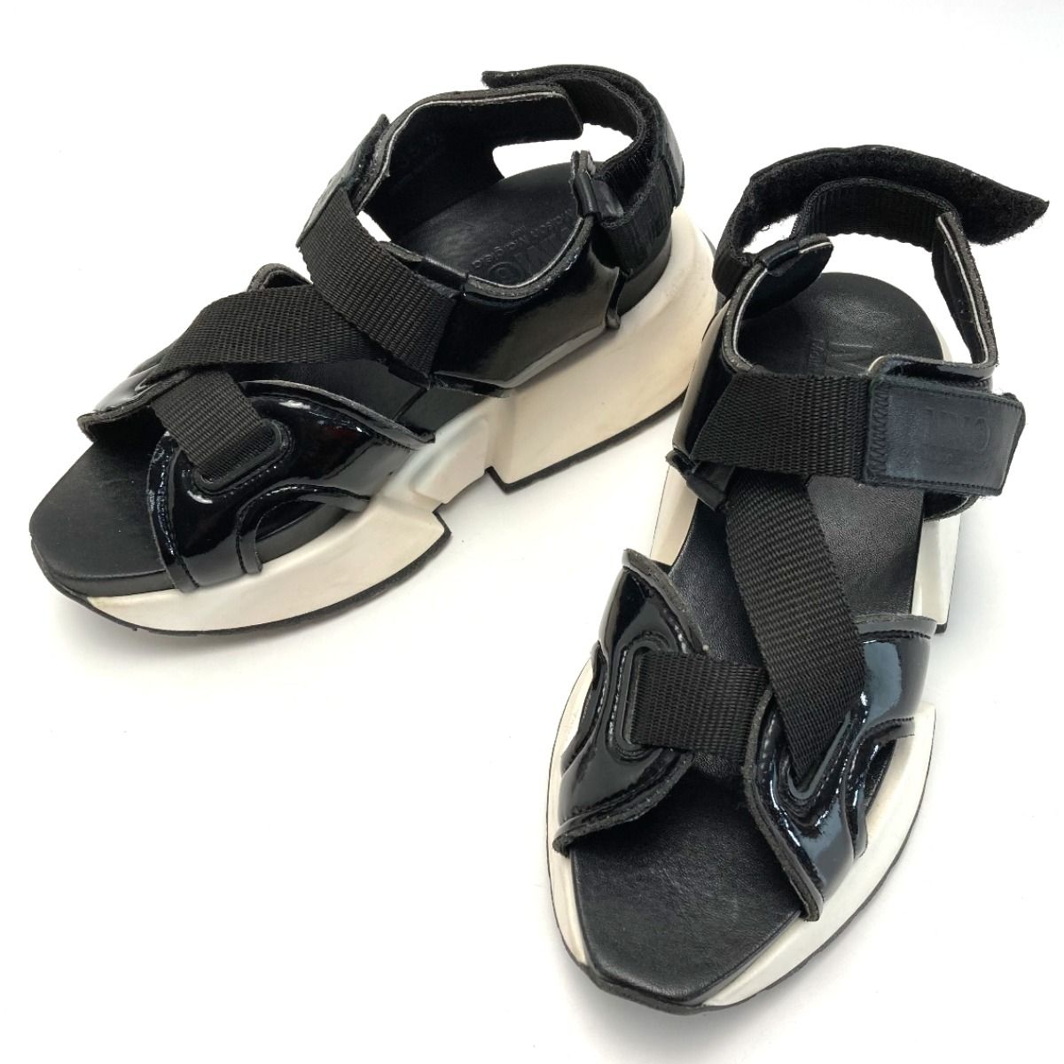 MM6 サンダル 35 1/2 ブラック MM6 MAISON MARGIELA エムエムシックス 
