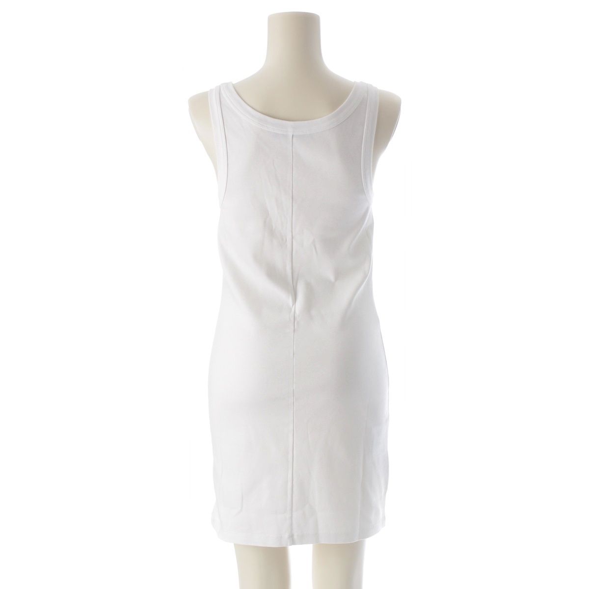 プラダ コットン トライアングルロゴ ノースリーブ リブニット  