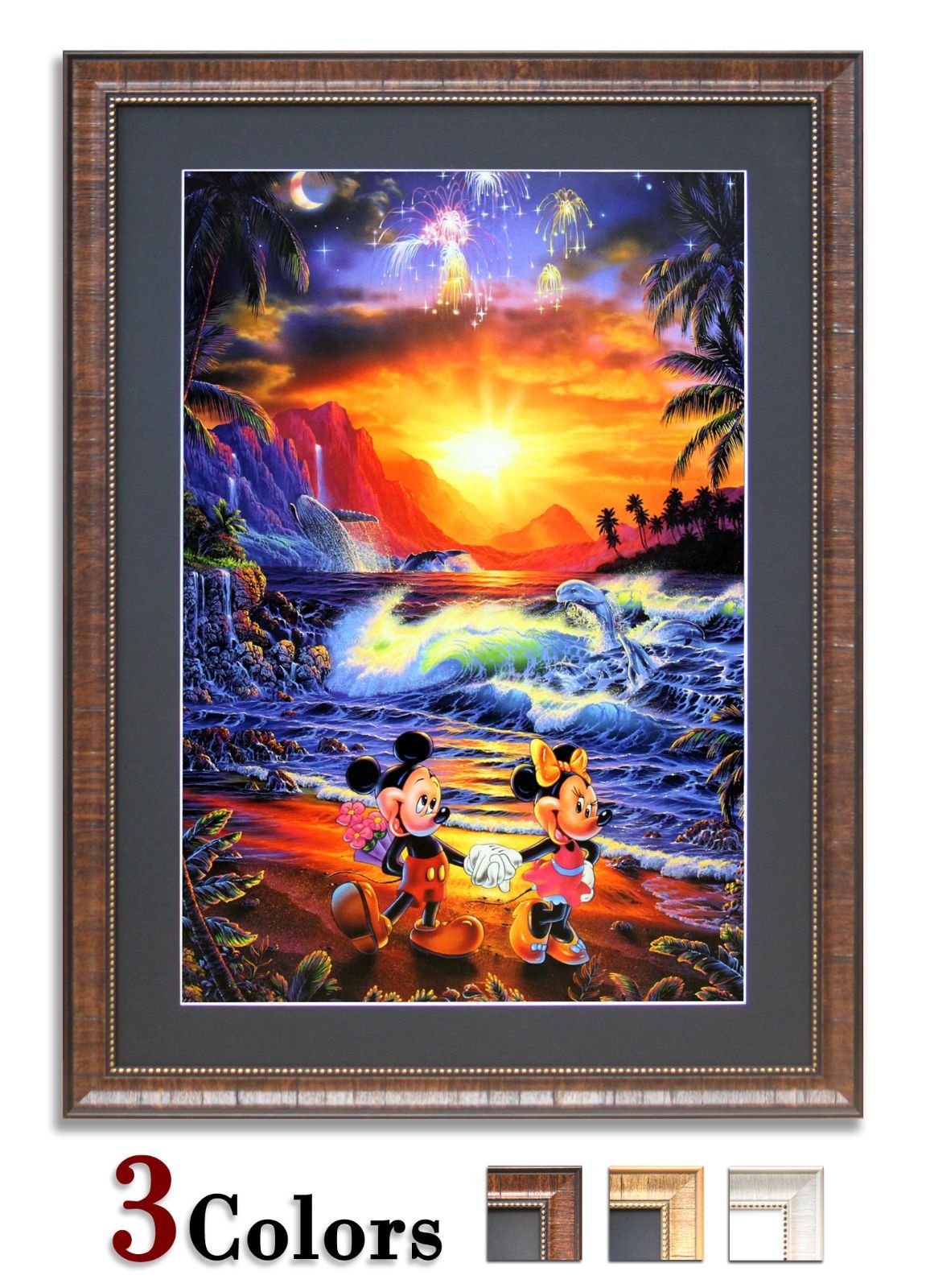ラッセン ディズニー ポスター 額縁3色展開 ミッキー ミニー|シーサイド ロマンス アート 絵画 インテリア Disney