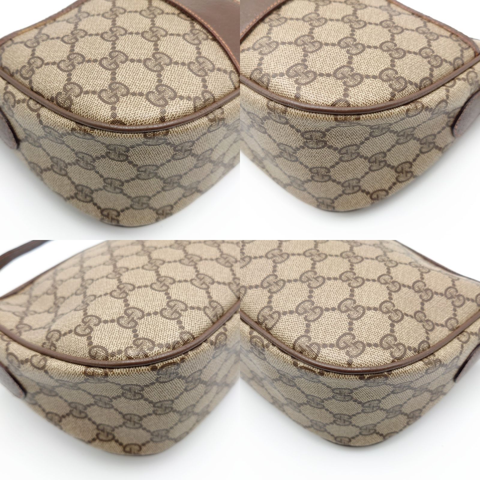 オールドグッチ GGスプリーム シェリーライン レザー×PVC ショルダーバッグ GUCCI オールドグッチ ショルダーバッグ シェリーライン GG