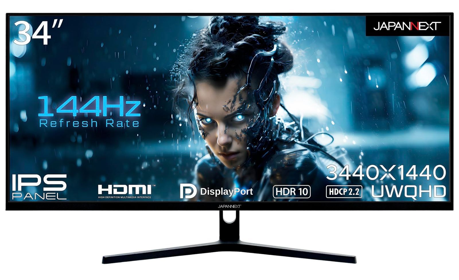 【在庫セール】JN-IPS34144UWQHDR 144Hz対応 ウルトラワイド(UWQHD)ゲーミングモニター HDMI 34インチIPSパネル DP JAPANNEXT
