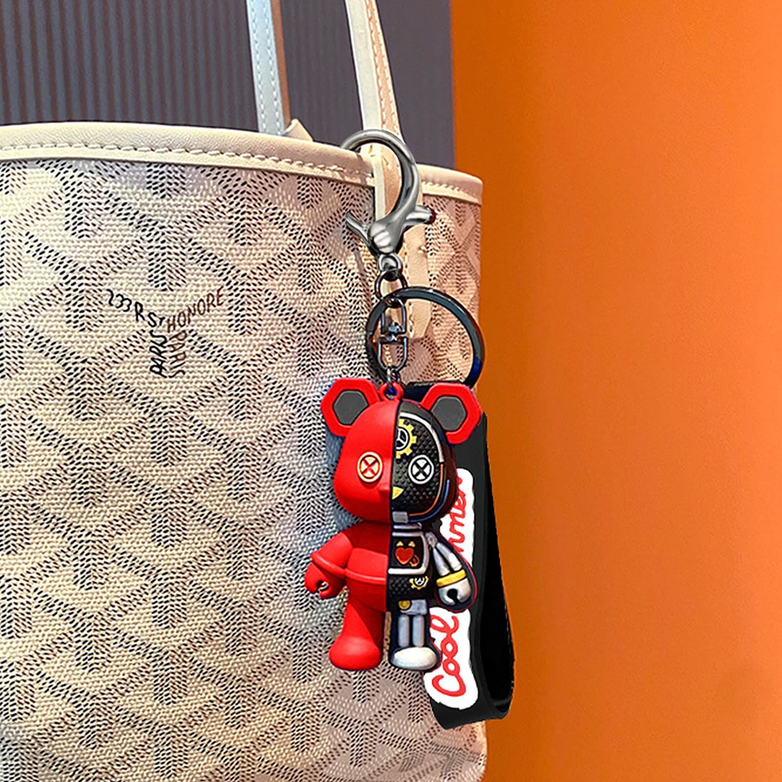 ロボット熊 ペア キーホルダー くま おしゃれ かわいい [ziyue] バッグ