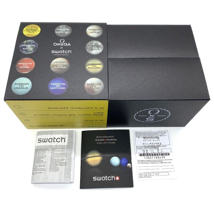 なたゆた美品！オメガ　スピードマスター　スウォッチ　ミッショントゥサターン Amazon | OMEGA × SWATCH ラッピング付き Mission to Saturn