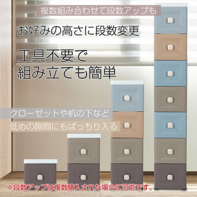 収納ケース スリム 5段 キャスター付 プラスチック 引き出し 収納