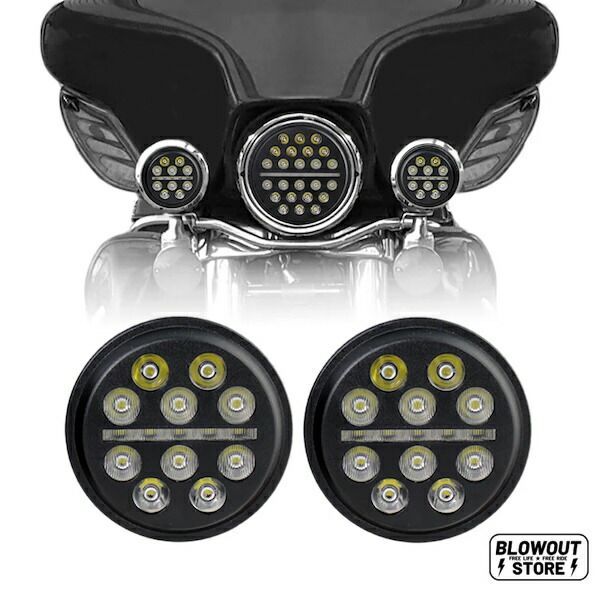 クラブスタイル 4.5 2個セット LEDヘッドライト ハーレー ツーリング プロジェクター Harley Davidson FLH