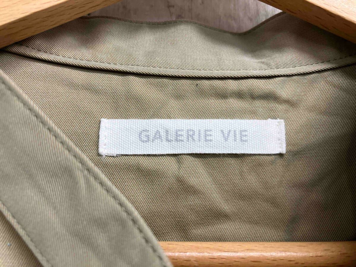 GALERIE VIE|ギャルリーヴィー|長袖シャツ|コットンギャバジンシャツ|ベージュ|23-01-04-01133|36|Sサイズ