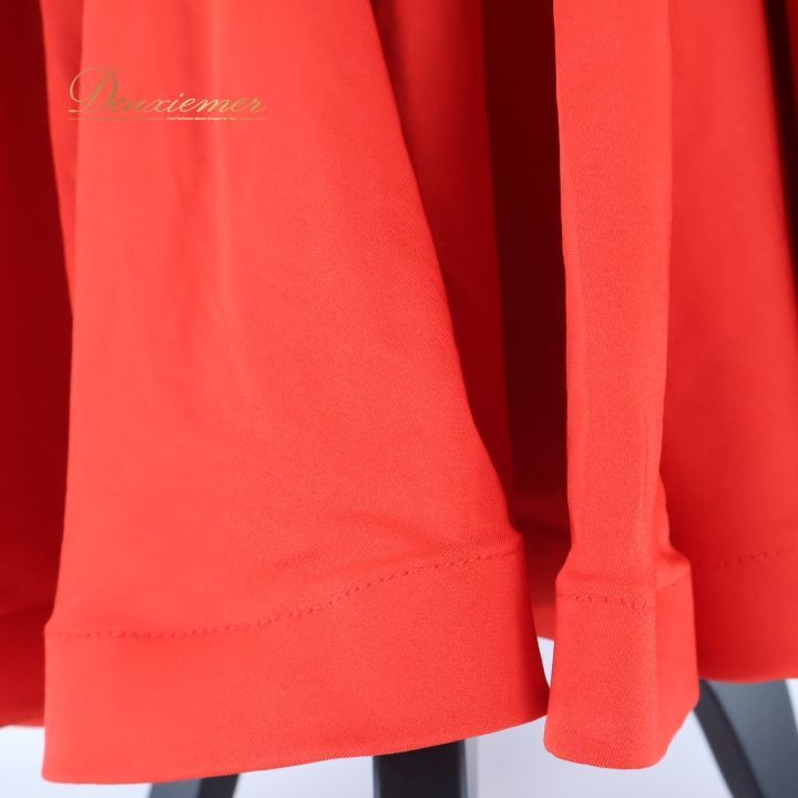 【美品 社交ダンス衣装】レッド gentil ワンピース ドレス 赤 無地 社交ダンス 衣装 スタンダードドレス スタンダード パーティ