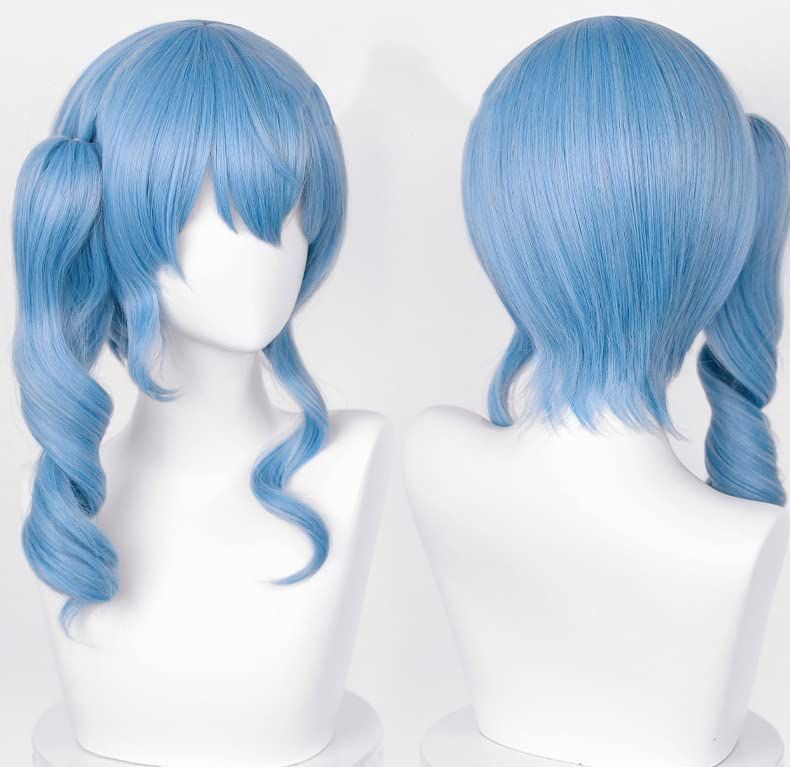 数量限定】(Aタイプ) wig かつら ウィッグ 耐熱 ミックス 水色 すい