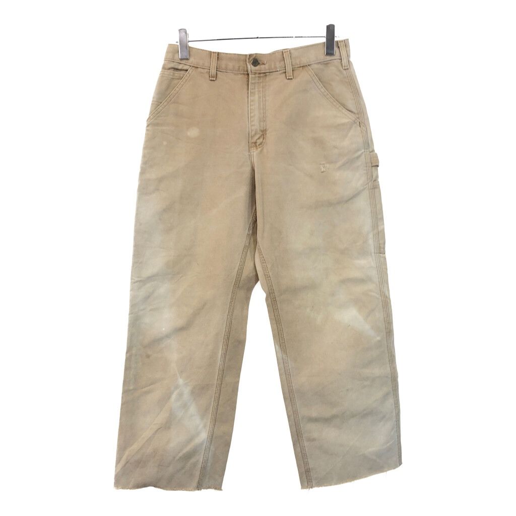 90年代 Carhartt カーハート ダック ペインターパンツ ライトブラウン メンズ W31 L30 古着 V3937