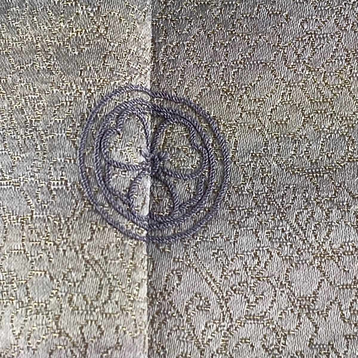 小紋 身丈165cm 裄丈67cm M 袷 二代目 久保田一竹 落款 霞 金通し  