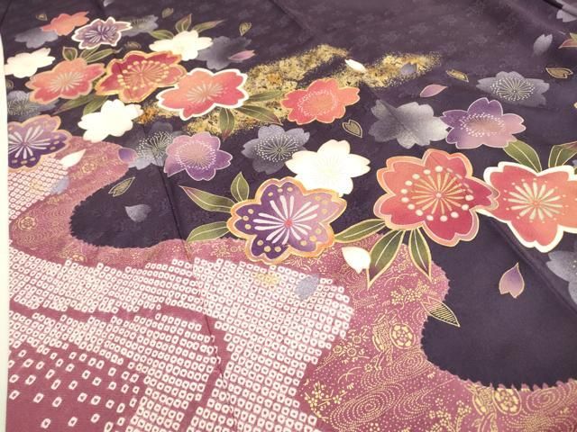 503z7☆鈴乃屋 振袖 総絞り 身幅広め 金駒刺繍 金彩☆美品 成人式 結婚式 503z7☆鈴乃屋 振袖 総絞り 身幅広め 金駒刺繍 金彩☆美品 成人