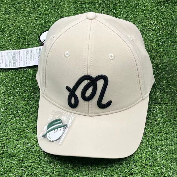 【正規品・新品】マルボンゴルフ　キャップ　ベージュ ベージュ】MALBON GOLF 春夏 ゴルフキャップ マーカー付 - メルカリ