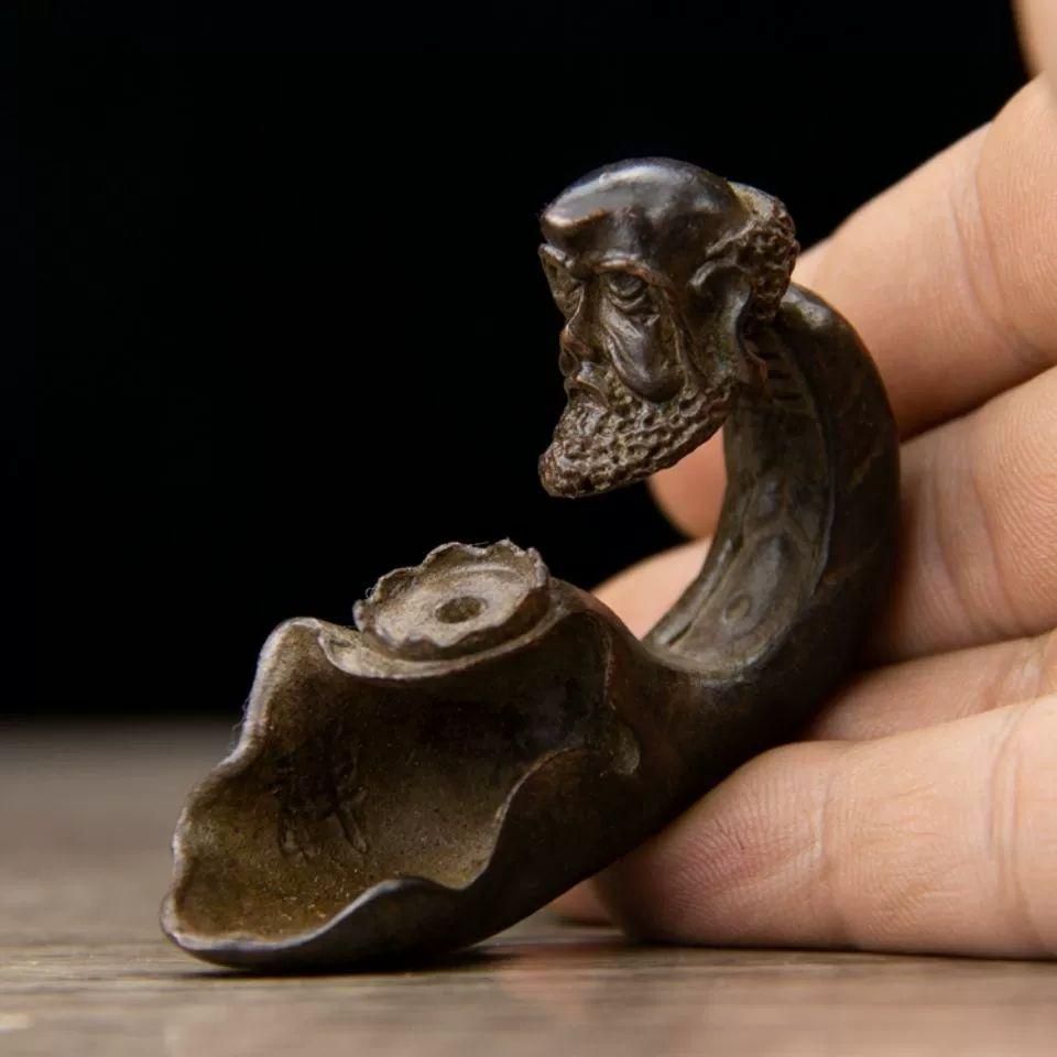 割引購入 銅製 工芸品 装飾品 香道具 香挿薫炉 禅意悟香炉 達磨倒流香 工芸品