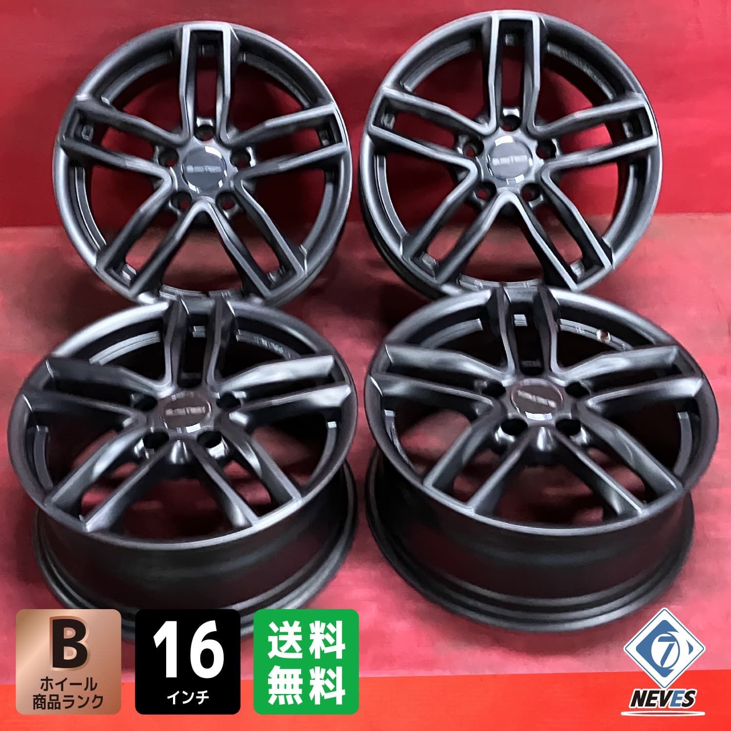 ホイール 16x6.5 38 112|5H Hub57.1mm 社外 ユーロテック 4本SET