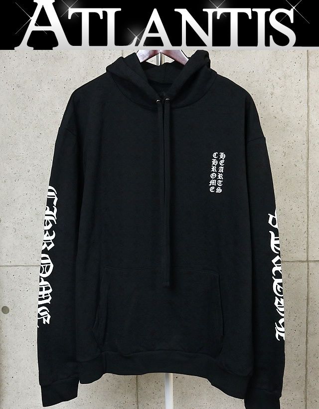 CHROME HEARTS 銀座店 クロムハーツ 新品 総柄 CHプリント フーディパーカー 長袖 メンズ size:S 黒 97009