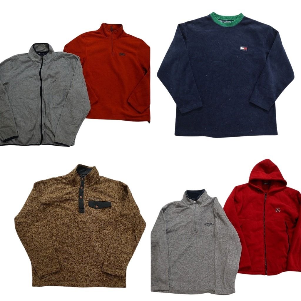 古着卸 まとめ売り ブランドMIX フリース 6枚セット メンズ M トミーヒルフィガー ノーティカ GAP エディーバウアー 古着 NC2665