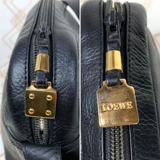 可動品　LOEWE ヴィンテージウィッチ　金　レザー　ダークネイビー　アナグラム 可動品 LOEWE ヴィンテージウィッチ 金 レザー ダークネイビー